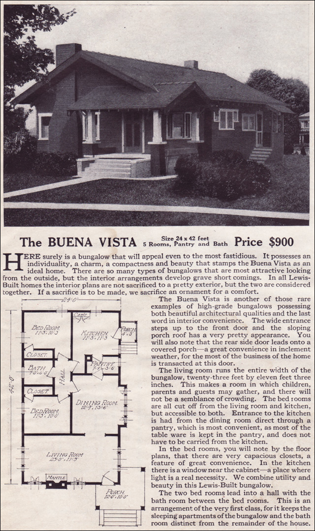 1916 Lewis-Built Homes - The Buena Vista