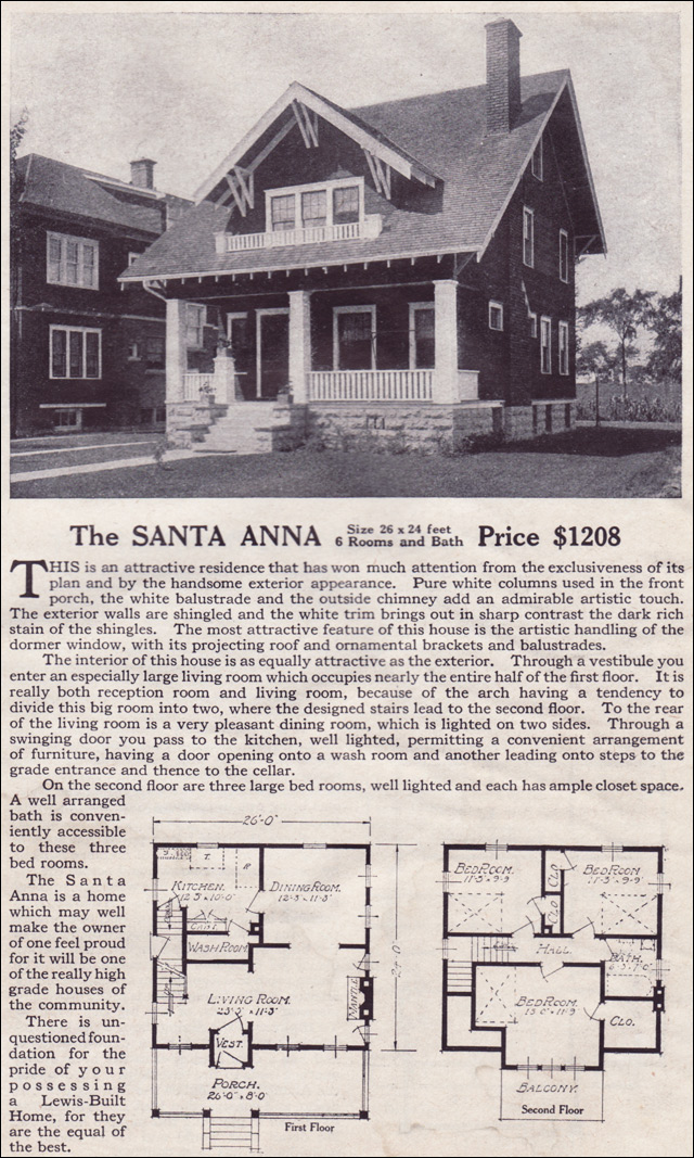 1916 Lewis-Built Homes - The Santa Anna