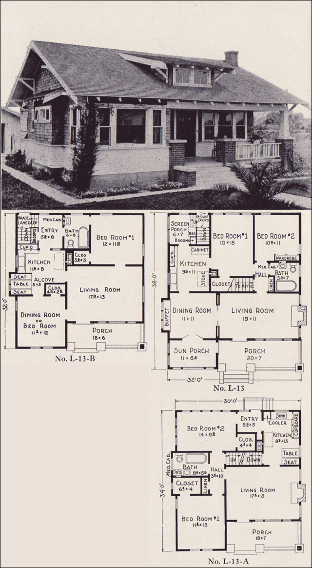 1922 Classic Californiastyle Bungalow House Plans E. W